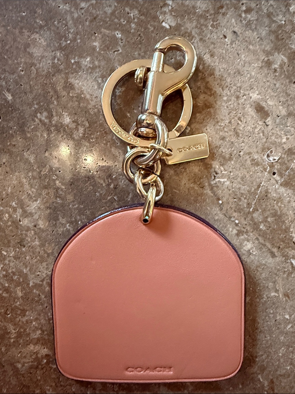 Coach Pink, Gold & White Keychain - Picture 2 of 2